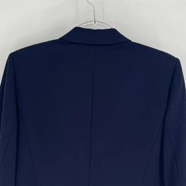 ANTONIO MELANI Jacket Womens Size 10 Navy Blue Single Breasted One Button Blazer - Image 11