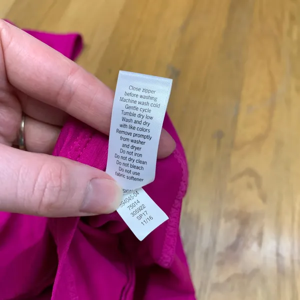 Athleta Womens XXS Pink Half Zip Athletic Tank Top Ruched Back 305922 Magenta‎ - Image 7