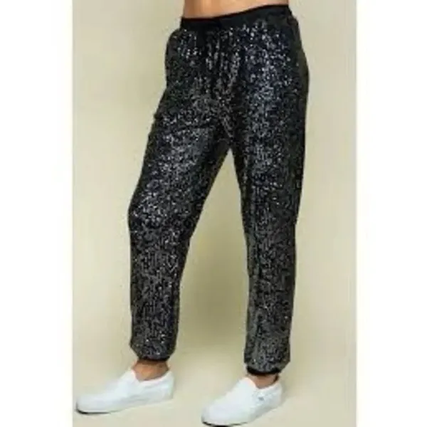 Cable & Gauge size L sequined lined joggers. - Image 2
