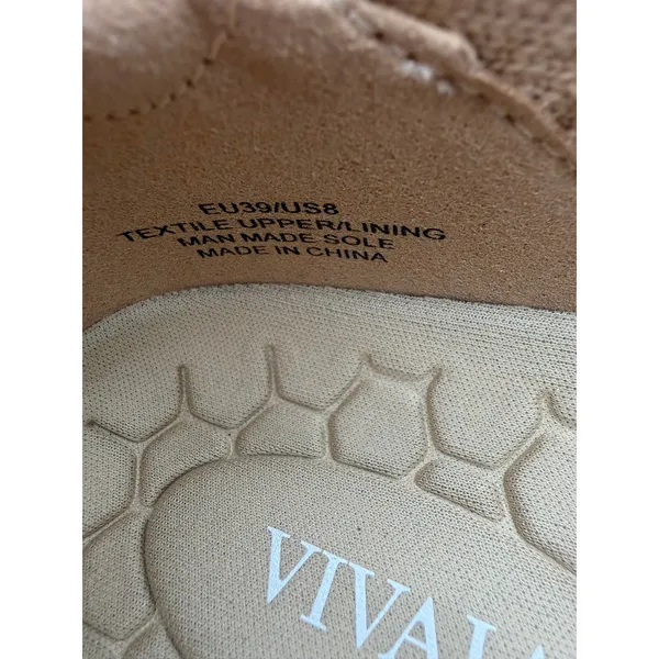 Vivaia Francesca Platform Chunky Heel Penny Minimalist Nude Peach Mesh Loafer 8 - Image 4