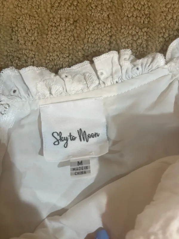 Sky to Moon White mini dress - Image 3