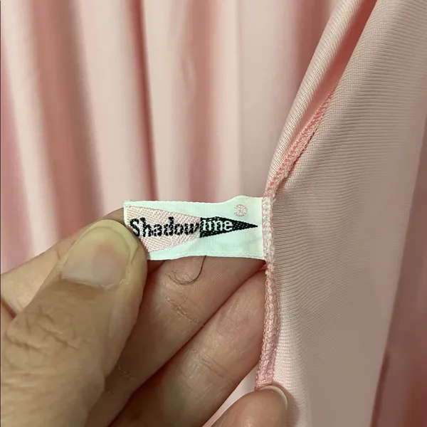 Vtg Shadowline Blush Pink Housecoat Robe • Lace Floral • Size M • Retro Chic - Image 7