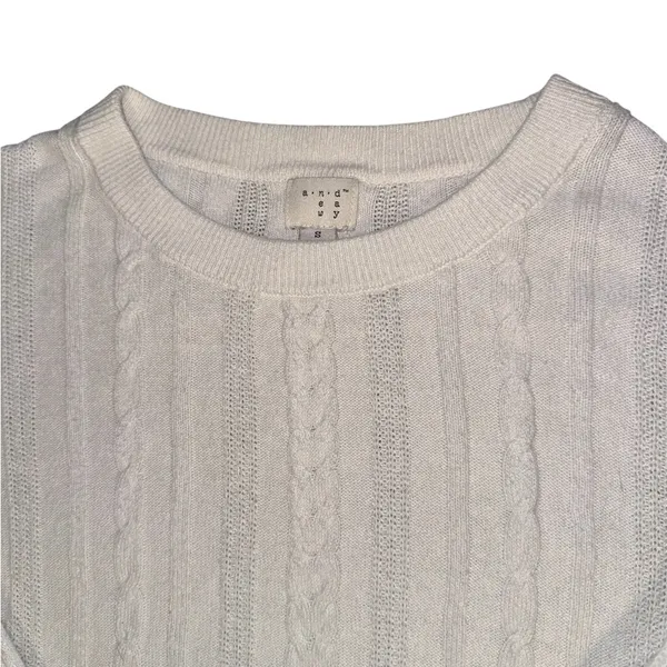 A New Day Cable Knit Sweater – Cream – Size Small - Image 3