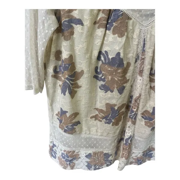 Anthropologie top by Meadow Rue floral & lace sz Large - Image 3