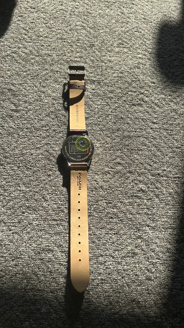 Coach Watch Burgundy and Silver Leather Band - Image 6