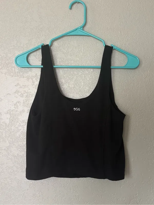 DSG women’s black tank top with built in bra - Image 2