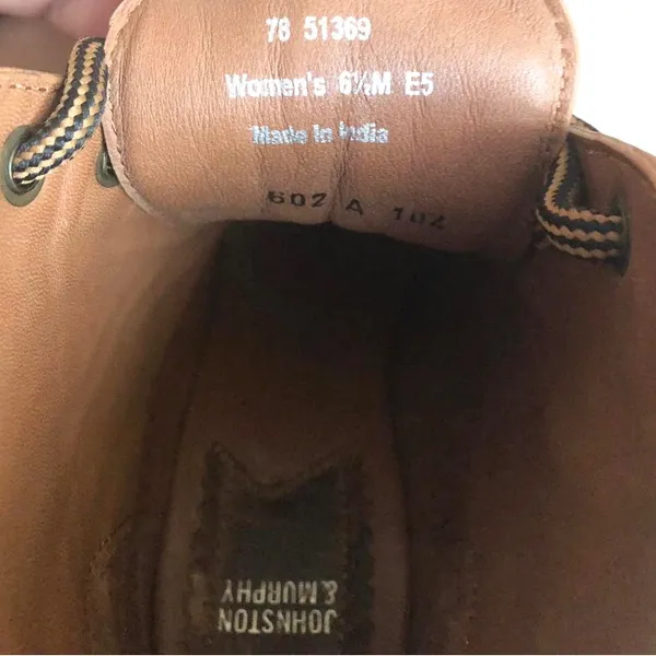 Johnston & Murphy Women's Two-Tone Brown Lace-Up Ankle Boots Size 6.5 M - Image 11