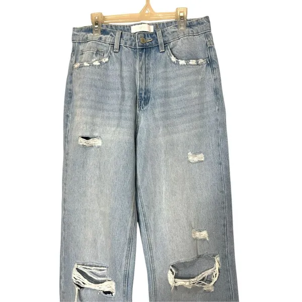 Vervet High Rise Wide Leg‎ Distressed Jeans Size 27 - Image 2