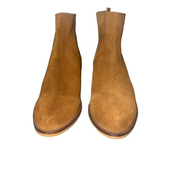 NWOT Steve Madden Legally Ankle Booties Womens 5.5 Brown Back Zip Block‎ Heel - Image 3