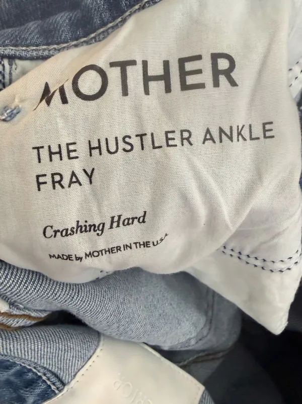 MOTHER The Hustler Ankle Fray Crashing Hard Jeans Size 27 - Image 7