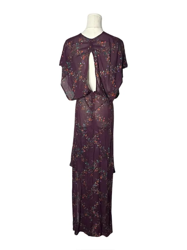 Free People FP One Purple Asymmetrical Hem Livia Maxi Dress Boho Summer READ - Image 2