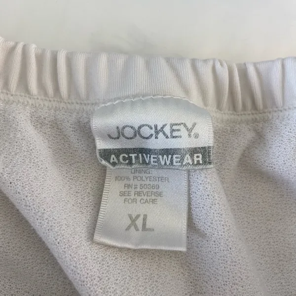 Jockey women’s white pink activewear athletic built in shorts elastic skirt XL‎ - Image 6