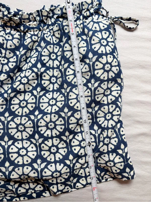Roller Rabbit x Target L Daisy Floral Navy Side Tie Cotton Shorts - Image 8