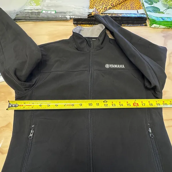 Vintage Yamaha Racing Women's Softshell Fleece Jacket Fleece Medium Black‎ - Image 11