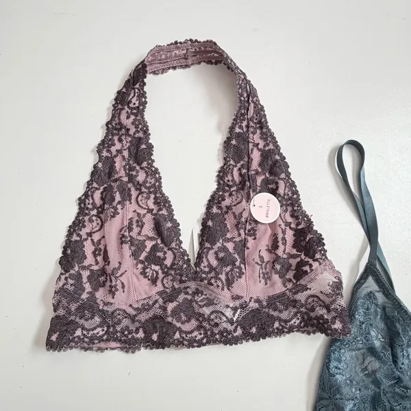 Forever 21 Wet Seal Bralettes Halter No Padding Lace Polka Dot Pink Purple Green - Image 2