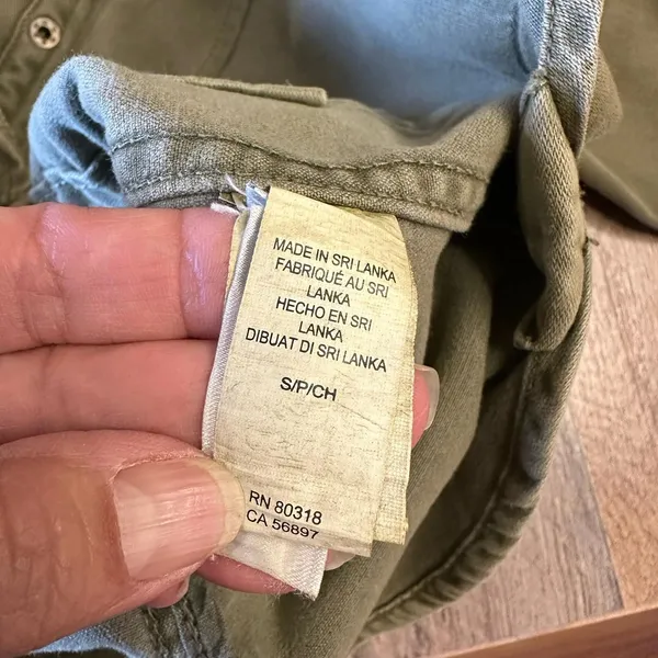 Lucky Brand Jacket Womens Small Army Green Utility Military Pockets Full Zip - Image 5