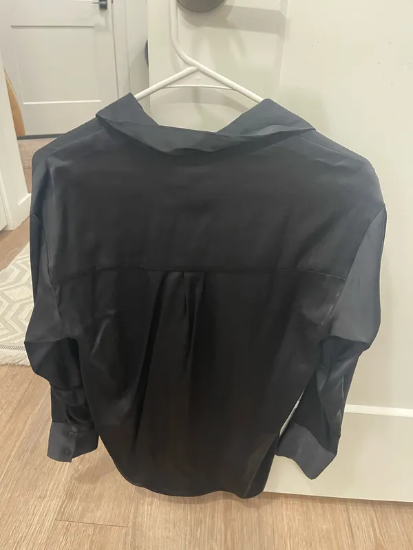 Satin Button Down Abercrombie Long Sleeve - Image 4