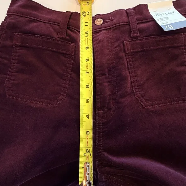 GAP 70s Flare Corduroy Jeans Pants Size 29S High Rise Dark Academia Fall NWT - Image 6