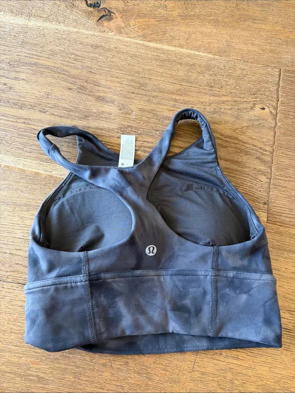 lululemon athletica wonder train‎ long line Sports Bra - Charcoal Tie-Dye 4 - Image 3