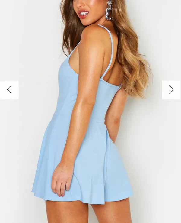 Boohoo Black V Neck Romper - Image 5