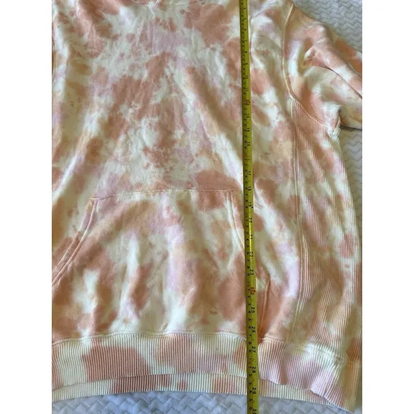 Aerie Oversized Tie Dye Everyday Hoodie Sweatshirt Womens S Pink‎ Orange - Image 6