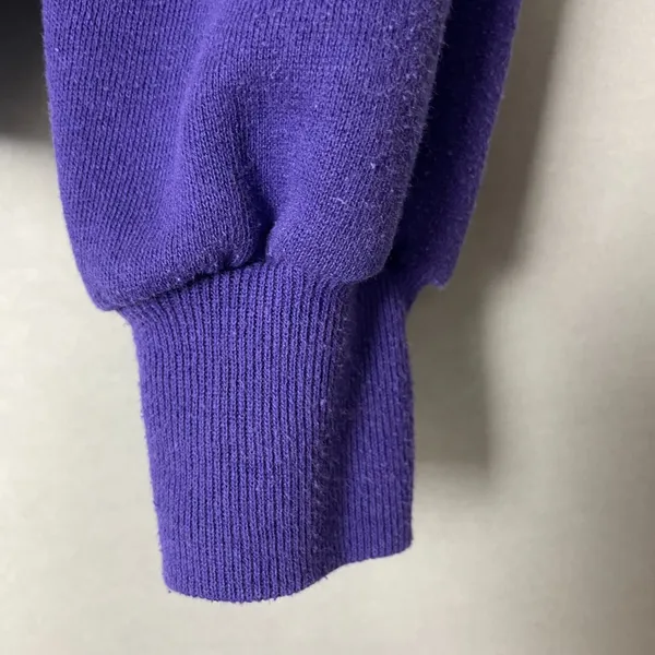 Vintage 90s Sweatshirt Seashells Glitter Gold‎ Ocean Women Size Large Purple Top - Image 11