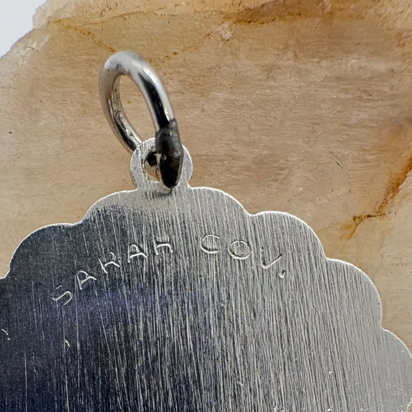 Vintage Sarah Coventry Sunday's Child Silver‎ Tone Scalloped Charm Pendant 229 - Image 3