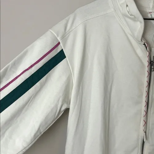 Anthro Daily Practice Front-Zip Sweatshirt Tennis Dress‎ Varsity Mini Hood Sz XS - Image 4