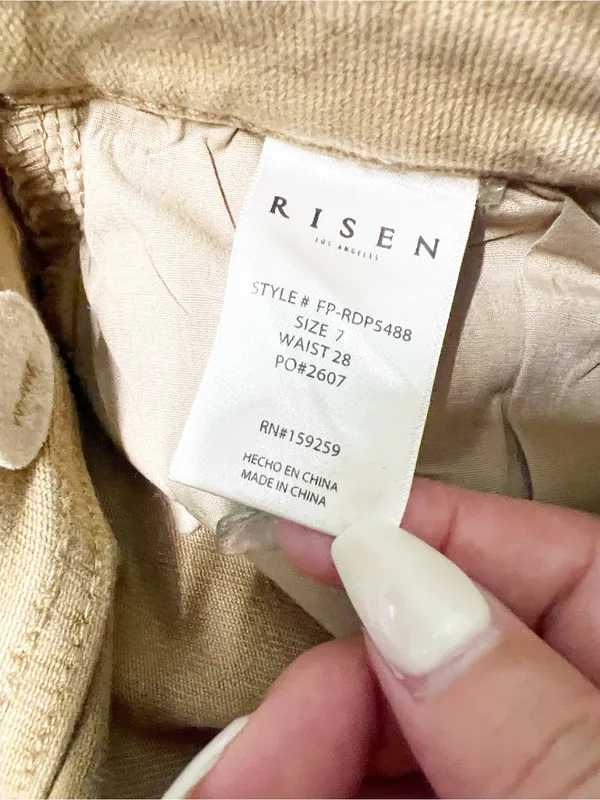 Risen Love You A Latte Mocha High Rise Cargo Wide Leg Jeans New - Image 10