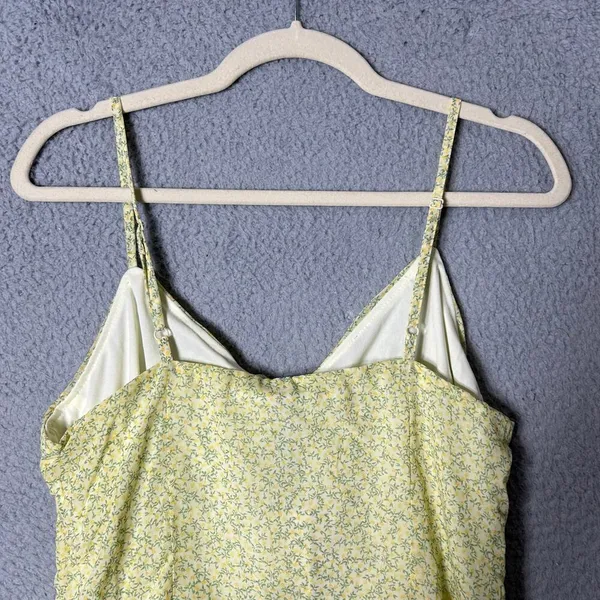 H&M Dress Womens 8 Yellow‎ Green A Line Baby Doll Spaghetti Straps Dress NEW - Image 5