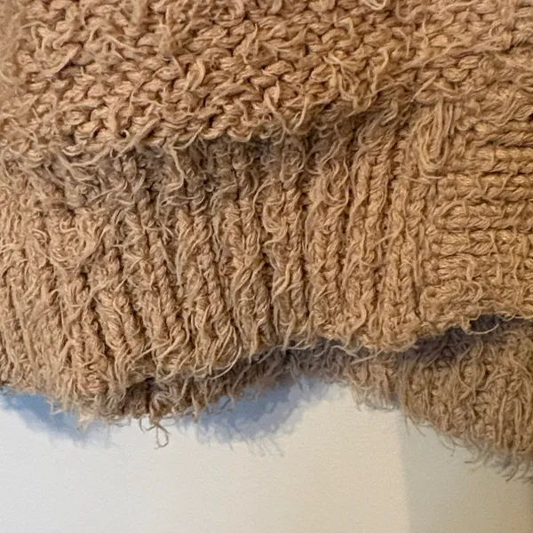 We The Free Cropped V-Neck Button Cardigan - Camel - Image 4