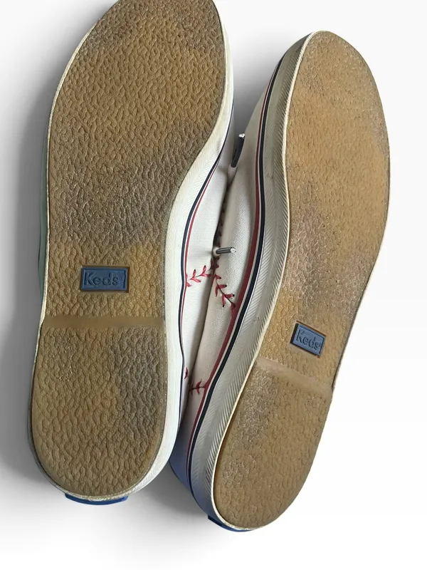 Keds Champion Pennant Baseball Stitch Canvas Sneakers - Off-White - Image 6