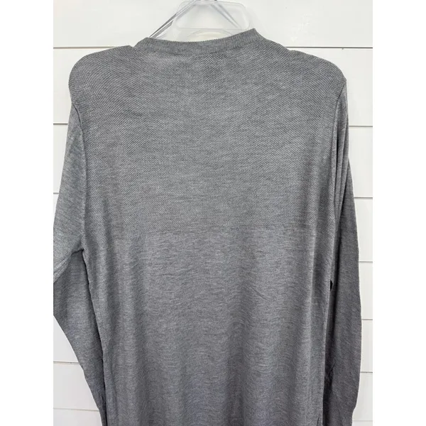 CHELSEA & THEODORE Cardigan Duster Sz L Mist Grey Heather Open Front Long Sleeve - Image 6