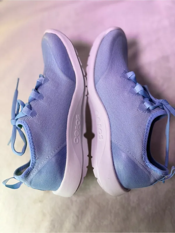 OOFOS Light Blue Knit Slip-On Women's Sneakers - Image 8