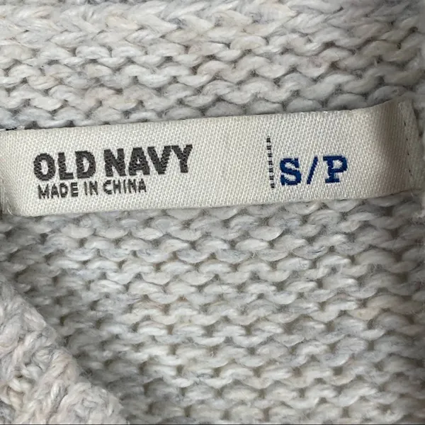 OLD NAVY Cream Knit Short Sleeves Toggle Closure Cardigan Small Neutral Boho - Image 3