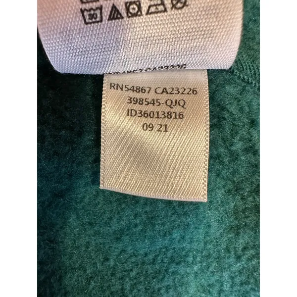 PINK Victoria’s Secret Green Zip Hoodie Silver Spellout Graphic Y2K Style Size M - Image 5