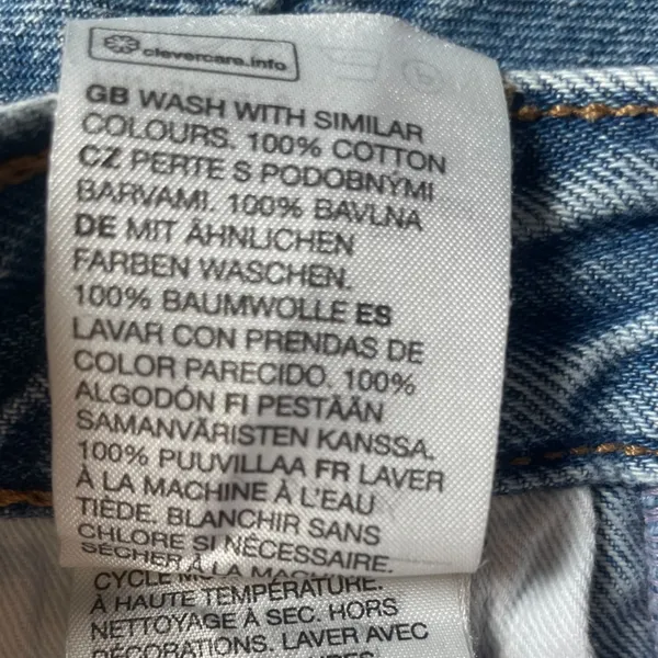& OTHER STORIES Blue Stonewashed Denim Straight Leg Button-Fly Jeans - Sz 31/30 - Image 11
