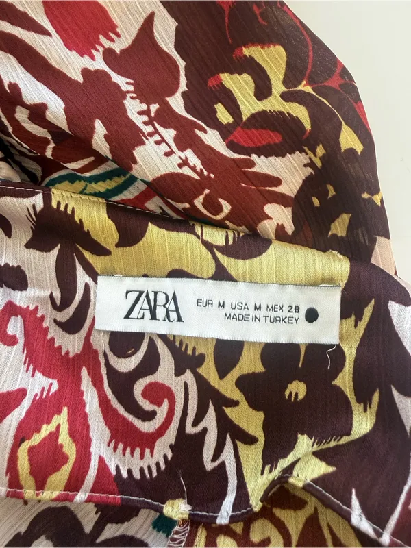Zara Floral Paisley Maxi Dress Size Medium - Image 7