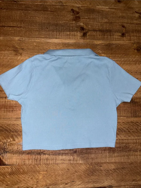 Nickelodeon Ribbed Polo 🍍 SpongeBob 🧽 Crop Top - Image 6