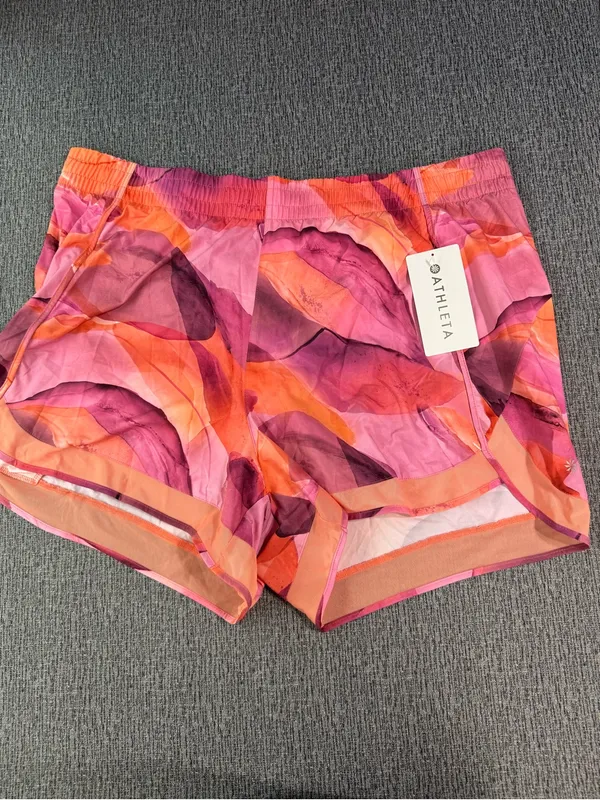 Athleta Printed Mesh Racer Run Shorts - Image 4