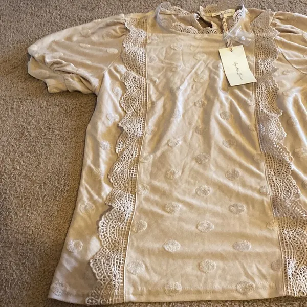 NWT by‎ the river blouse small Tan - Image 2