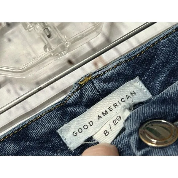 Good American Good Waist Deep V High Rise Skinny Jeans - Blue / Size 8 - Image 2