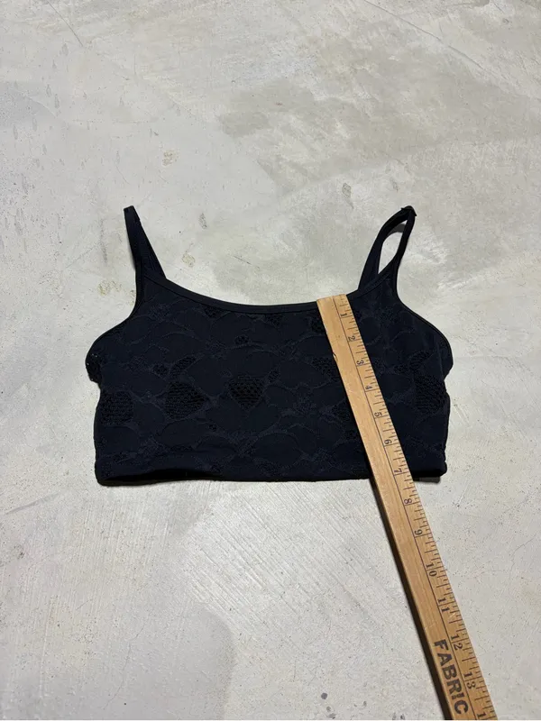 Aerie Black Lace bikini scoop Top swim small - Image 5