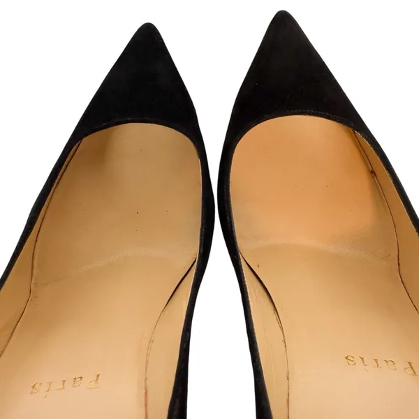 Christian‎ Louboutin Pigalle 100 Black Suede Pumps Stiletto Heels Size EU 37 - Image 11