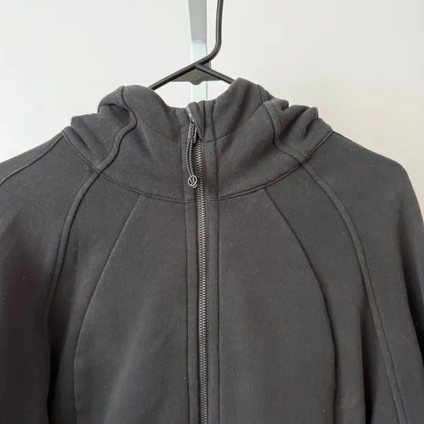 Lululemon Cotton Scuba Oversized Full Zip Hoodie Relaxed Sporty Chic Black M/L - Image 2