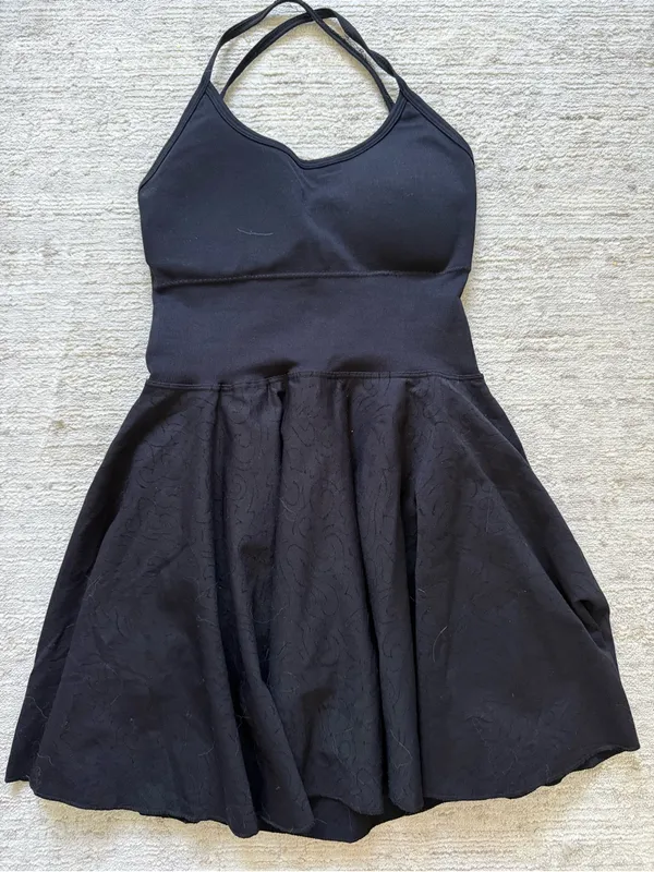 SHEIN Black Halter Peplum Mini Dress with Shorts (Size XS) - Image 3