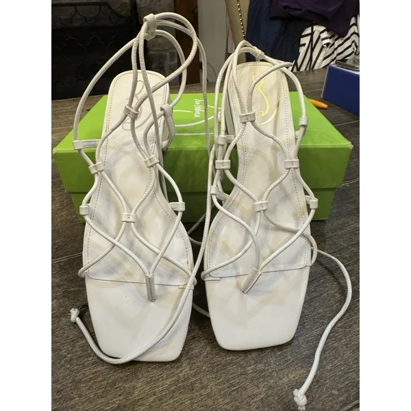 Sam Edelman Women's Daffy Gladiator Strappy Sandal White Nappa US 8.5 M - Image 2