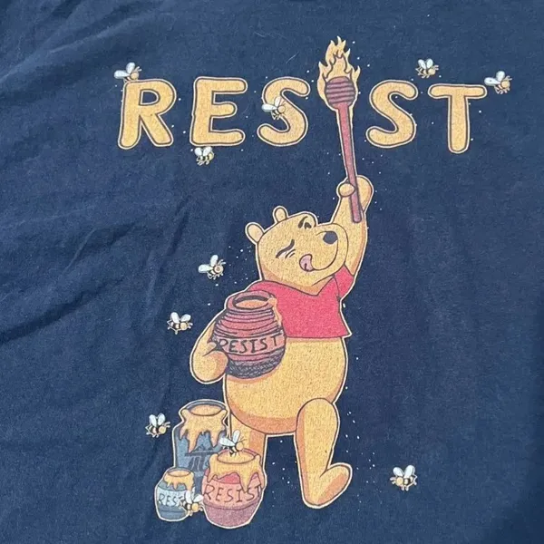 Winnie The Pooh Resist Cut Tee Shirt Women’s Medium - Image 2