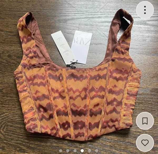 ZARA brown corset top never worn - Image 2