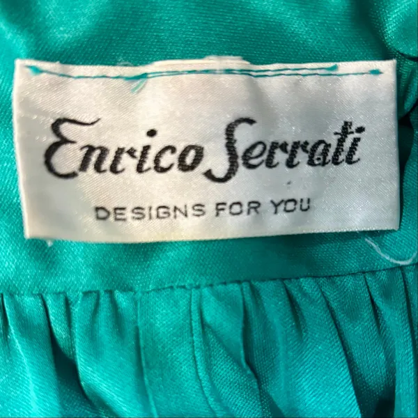 VTG Cocktail Dress 80s 90s Romantic Studio 54 Maximalist Party Glam Metallic S - Image 7